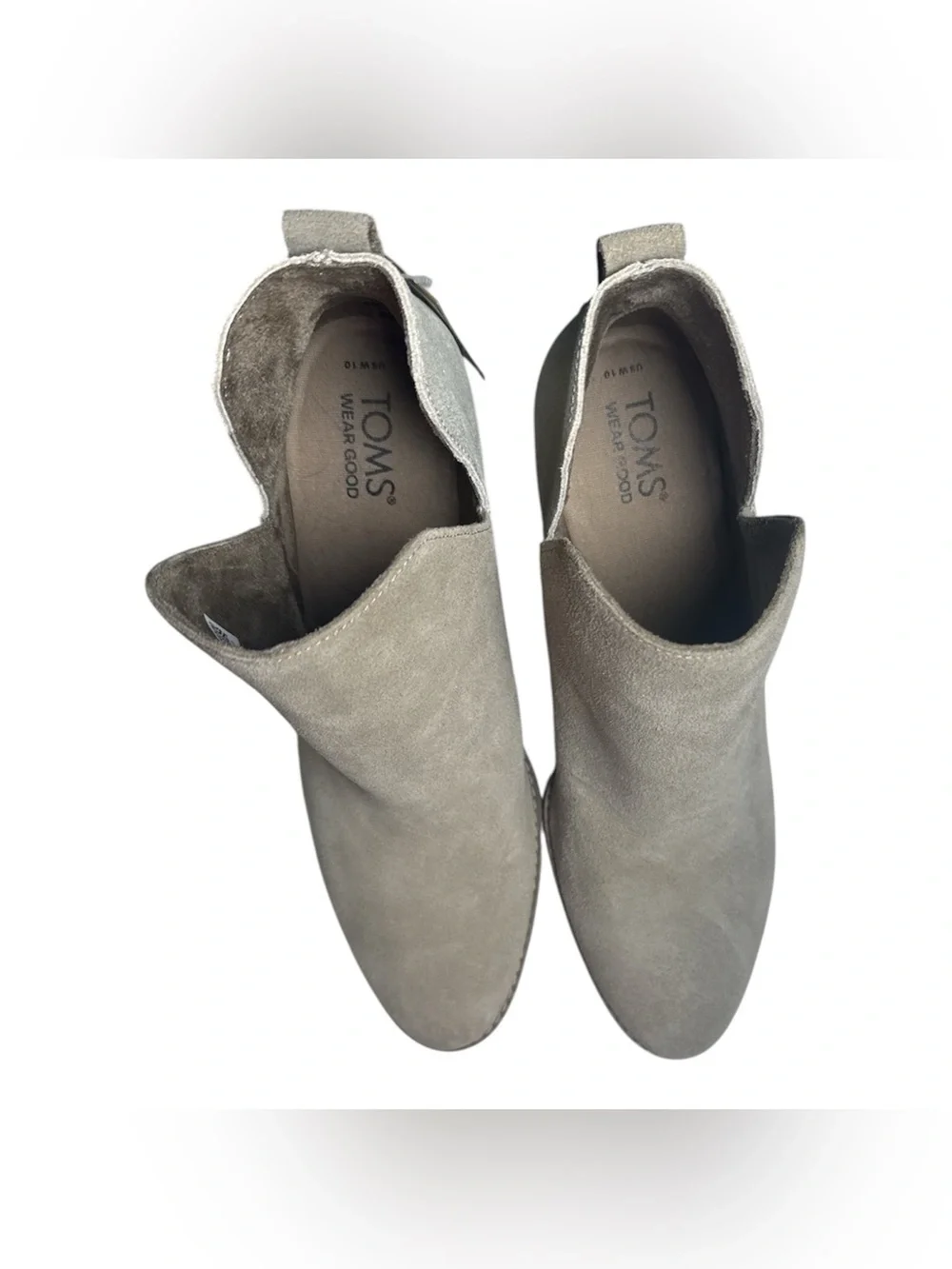 TOMS Eliza Suede Bootie - Dune Metallic Suede - Women’s 10 NWT